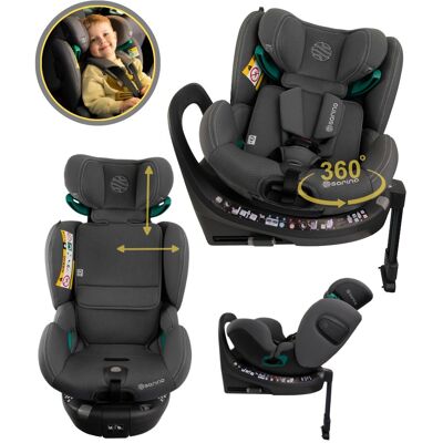 Pozostali producenci FOTELIK SAMOCHODOWY OBROTOWY BAZA 360° 40-150CM I-SIZE AURORA SZARY SORINO Pozostali producenci FOTELIK SAMOCHODOWY OBROTOWY BAZA 360° 40-150CM I-SIZE AURORA SZARY SORINO