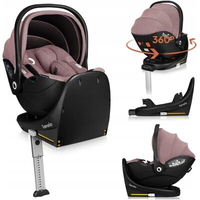 Fotelik samochodowy z bazą 40-87cm 0-13 OBROTOWY NOGA Lionelo Moxie i-size Fotelik samochodowy z bazą 40-87cm 0-13 OBROTOWY NOGA Lionelo Moxie i-size