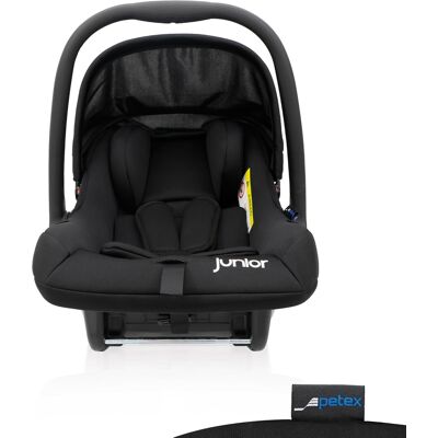 Petex Fotelik samochodowy i-Size dla niemowląt 40-87 cm huśtawka czarny Petex Fotelik samochodowy i-Size dla niemowląt 40-87 cm huśtawka czarny