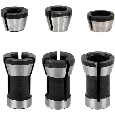Inny producent Tulejki Napinające Adaptery Do Frezarek 6 Sztuk 6mm 1/4 Cala 8mm Inny producent Tulejki Napinające Adaptery Do Frezarek 6 Sztuk 6mm 1/4 Cala 8mm