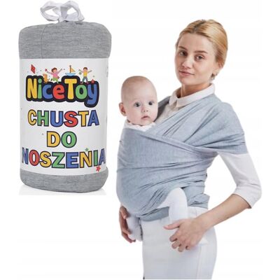 BABLO Chusta do noszenia NIEMOWLĄT nosidełko materiałowe elastyczne tkanina 15Kg BABLO Chusta do noszenia NIEMOWLĄT nosidełko materiałowe elastyczne tkanina 15Kg
