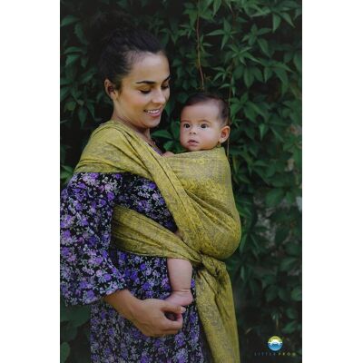 Chusta żakardowa Little Frog - Golden Boho 3,6 m - Chusta żakardowa Little Frog - Golden Boho 3,6 m -