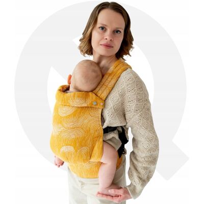 Nosidełko regulowane QUSY Standard 2.0 - Sand Stories Mustard + pady Nosidełko regulowane QUSY Standard 2.0 - Sand Stories Mustard + pady