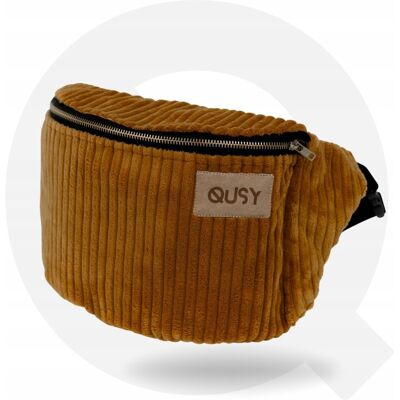 Saszetka biodrowa QUSY Velvet Mustard do nosidełka NERKA TOREBKA Saszetka biodrowa QUSY Velvet Mustard do nosidełka NERKA TOREBKA