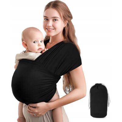 Inny producent Chusta Do Noszenia Niemowląt Nosidełko Materiałowa Do 15kg Solidne Czarne Inny producent Chusta Do Noszenia Niemowląt Nosidełko Materiałowa Do 15kg Solidne Czarne