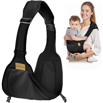 Inny producent Ergonomiczne Nosidełko Dla Niemowląt Do 25 Kg Z Regulowanym Paskiem, Czarne Inny producent Ergonomiczne Nosidełko Dla Niemowląt Do 25 Kg Z Regulowanym Paskiem, Czarne