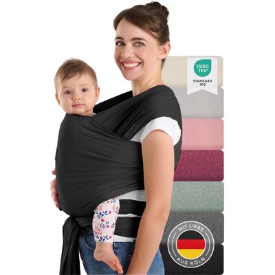 Inny producent Laleni Chusta Do Noszenia Noworodka, 0-15 Kg, Bawełna Oeko-Tex, 5,10 M - Chusta I Nosidełko Dla Niemowląt, Czarny Inny producent Laleni Chusta Do Noszenia Noworodka, 0-15 Kg, Bawełna Oeko-Tex, 5,10 M - Chusta I Nosidełko Dla Niemowląt, Czarny