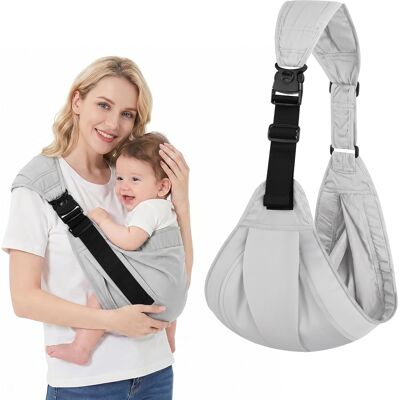 Inny producent Nosidełko ergonomiczne dla niemowląt regulowane do 20 kg lekkie szare Inny producent Nosidełko ergonomiczne dla niemowląt regulowane do 20 kg lekkie szare