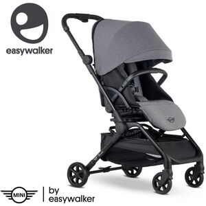 MINI by Easywalker Buggy TURN Kompaktowy wózek spacerowy z obrotowym siedziskiem 360° Soho Grey (z osłoną przeciwdeszczową w zestawie)