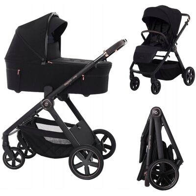 Espiro Only 2025 Wózek Głęboko-Spacerowy 410 Stylish Black Espiro Only 2025 Wózek Głęboko-Spacerowy 410 Stylish Black