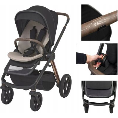 ESPIRO Wózek spacerowy miloo way 2.0 310 diamond black luksusowa ESPIRO Wózek spacerowy miloo way 2.0 310 diamond black luksusowa