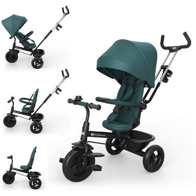 Kinderkraft Aston 2 Plus - rowerek trójkołowy 6w1 z rozkładanym oparciem Green Kinderkraft Aston 2 Plus - rowerek trójkołowy 6w1 z rozkładanym oparciem Green