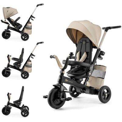 Kinderkraft EasyTwist - trójkołowy rowerek z obrotowym siedziskiem Beige Kinderkraft EasyTwist - trójkołowy rowerek z obrotowym siedziskiem Beige