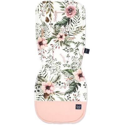 La Millou, Wkładka do wózka, Stroller Pad, Organic Jersey Collection, Wild Bloossom, Powder Pink La Millou, Wkładka do wózka, Stroller Pad, Organic Jersey Collection, Wild Bloossom, Powder Pink