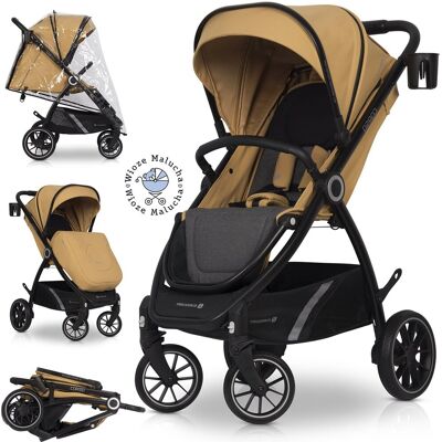 Euro-Cart Lekki Wózek Spacerowy Eurocart Corso Camel Do 26,5kg + Dodatki Euro-Cart Lekki Wózek Spacerowy Eurocart Corso Camel Do 26,5kg + Dodatki