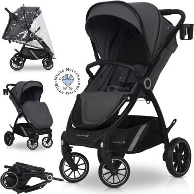 Euro-Cart Lekki Wózek Spacerowy Eurocart Corso Iron Do 26,5kg + Dodatki Euro-Cart Lekki Wózek Spacerowy Eurocart Corso Iron Do 26,5kg + Dodatki