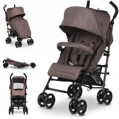 Euro-Cart Lekki Wózek Spacerowy Ezzo Parasolka Spacerówka Taupe Euro-Cart Lekki Wózek Spacerowy Ezzo Parasolka Spacerówka Taupe