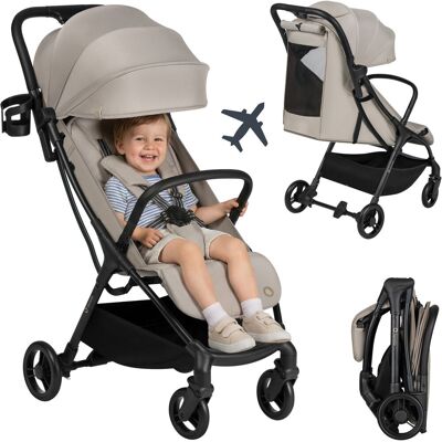Lionelo Agia Wózek Spacerowy Lekki 7,3kg Auto Fold Składany Do 22kg Pozycja Leżąca Beżowy Lionelo Agia Wózek Spacerowy Lekki 7,3kg Auto Fold Składany Do 22kg Pozycja Leżąca Beżowy