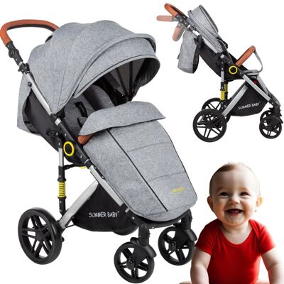 Nowoczesny Wózek Spacerowy Summer Baby Sempre Szary Nowoczesny Wózek Spacerowy Summer Baby Sempre Szary