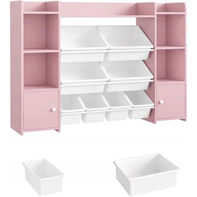 Inny producent Organizer na zabawki dla dzieci 8 pojemników regał półki BIAŁO RÓŻOWY Inny producent Organizer na zabawki dla dzieci 8 pojemników regał półki BIAŁO RÓŻOWY