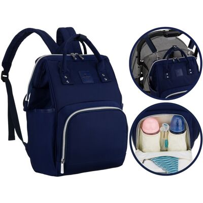Torba do wózka dla mamy taty bag plecak na butelki chusteczki mommybag Peterson granatowy Torba do wózka dla mamy taty bag plecak na butelki chusteczki mommybag Peterson granatowy