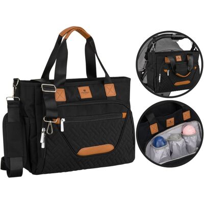 Torba Do Wózka Mommy Bag Spacerowa Pojemna Dla Dziecka Organizer Peterson Czarna Torba Do Wózka Mommy Bag Spacerowa Pojemna Dla Dziecka Organizer Peterson Czarna