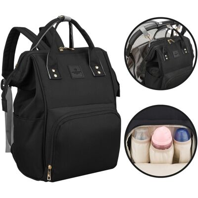 Torba do wózka organizer dla mamy plecak na wózek mommy bag Peterson czarny Torba do wózka organizer dla mamy plecak na wózek mommy bag Peterson czarny