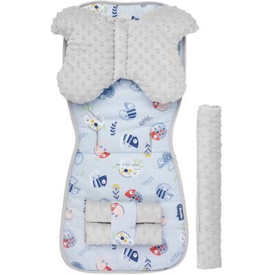 Sensillo Wkładka Do Wózka Deluxe Kameleony Niebieskie Sensillo Wkładka Do Wózka Deluxe Kameleony Niebieskie