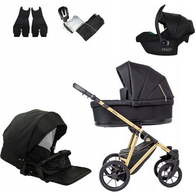 Inny producent Wózek dziecięcy 3w1 VESTIN Black Gold Ekskluzywny Cosmo Fotelik+Adaptery Inny producent Wózek dziecięcy 3w1 VESTIN Black Gold Ekskluzywny Cosmo Fotelik+Adaptery