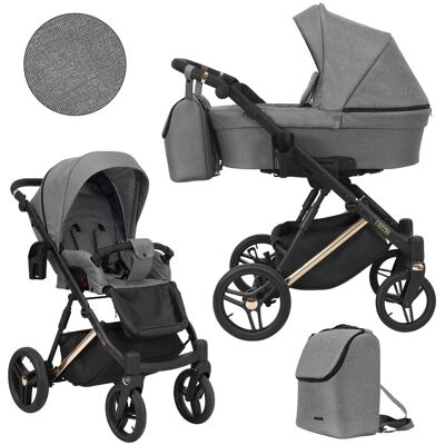 Inny producent Wózek Dziecięcy Kunert Lazzio Premium 2w1 - Miedziana Rama - Kolor: Szary Inny producent Wózek Dziecięcy Kunert Lazzio Premium 2w1 - Miedziana Rama - Kolor: Szary