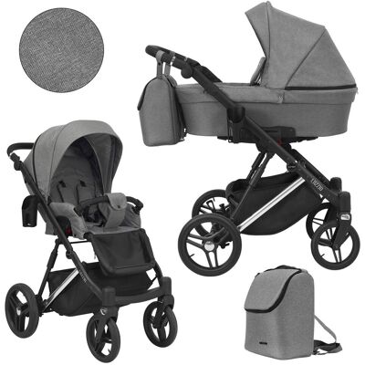 Inny producent Wózek Dziecięcy Kunert Lazzio Premium 2w1 - Srebrna Rama - Kolor: Szary Inny producent Wózek Dziecięcy Kunert Lazzio Premium 2w1 - Srebrna Rama - Kolor: Szary