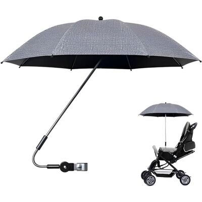 Inny producent Parasol Do Wózka Dziecięcego Uv 50+ Uniwersalny 82cm Wodoodporny Szary Inny producent Parasol Do Wózka Dziecięcego Uv 50+ Uniwersalny 82cm Wodoodporny Szary