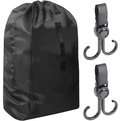 Inny producent Torba Podróżna Do Wózka Dziecięcego Z Czarnymi Haczykami 114x49x43 Cm Inny producent Torba Podróżna Do Wózka Dziecięcego Z Czarnymi Haczykami 114x49x43 Cm