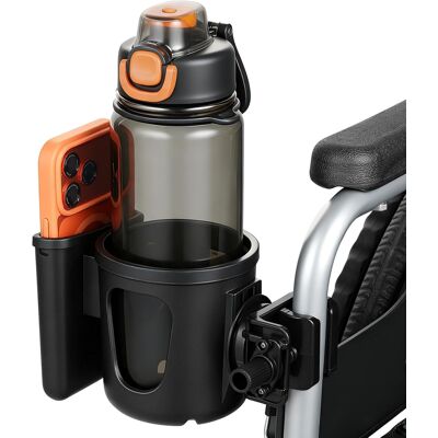 Inny producent Uchwyt Na Kubek Do Wózka 2w1 Z Przegródką Na Telefon Obrotowy 360° Inny producent Uchwyt Na Kubek Do Wózka 2w1 Z Przegródką Na Telefon Obrotowy 360°