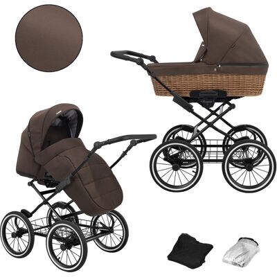 Inny producent Wózek Dziecięcy Kunert Romantic Classic 2w1 – Czarna Rama – Rom-17 Chocolate Inny producent Wózek Dziecięcy Kunert Romantic Classic 2w1 – Czarna Rama – Rom-17 Chocolate