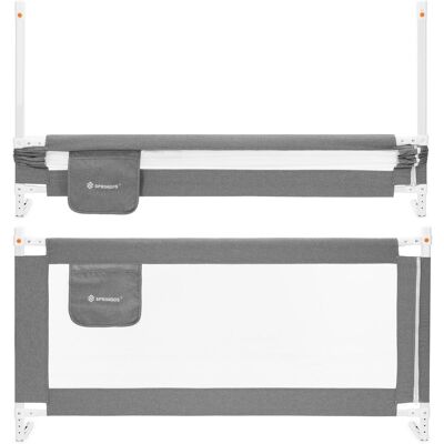 Springos Barierka Zabezpieczająca Do Łóżka 160 Cm Ochronna Uniwersalna Dla Dzieci Składana Szara Springos Barierka Zabezpieczająca Do Łóżka 160 Cm Ochronna Uniwersalna Dla Dzieci Składana Szara