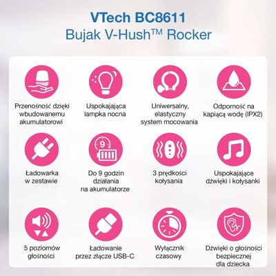Bujak Do Wózka Vtech Bc8611 V-Hush Sound & Motion Bujak Do Wózka Vtech Bc8611 V-Hush Sound & Motion