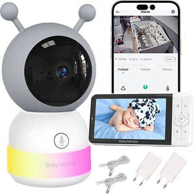 brak danych NIANIA ELEKTRONICZNA Z KAMERĄ WIFI OBROTOWA FULL HD + MONITOR LCD 5' 4XZOOM 2 V2 brak danych NIANIA ELEKTRONICZNA Z KAMERĄ WIFI OBROTOWA FULL HD + MONITOR LCD 5' 4XZOOM 2 V2