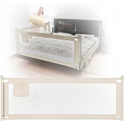 Primabobo Barierka Ochronna Do Łóżka Classic 140cm Dla Dzieci Wysoka Beżowa Primabobo Barierka Ochronna Do Łóżka Classic 140cm Dla Dzieci Wysoka Beżowa
