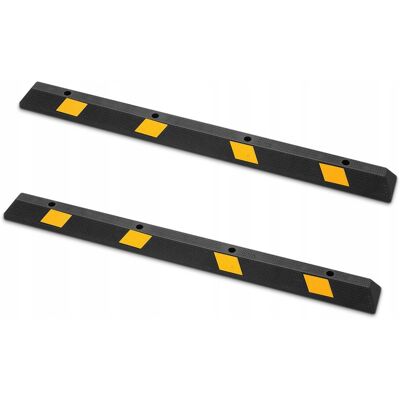 Vevor Stopery Parkingowe 2 Szt 184x16x11 Cm Guma Odblaskowe Mocne Vevor Stopery Parkingowe 2 Szt 184x16x11 Cm Guma Odblaskowe Mocne