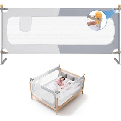 Inny producent Barierka Ochronna Dla Dzieci Szaro-Biała Wzór Blokowy 200 Cm Składana Szary / 200 Cm Inny producent Barierka Ochronna Dla Dzieci Szaro-Biała Wzór Blokowy 200 Cm Składana Szary / 200 Cm
