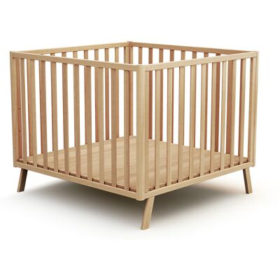 AT4 - Regulowany kojec drewniany COMFORT Buk Lakierowany 100 x 100 cm AT4 - Regulowany kojec drewniany COMFORT Buk Lakierowany 100 x 100 cm