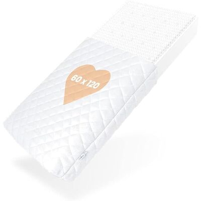 BestCare Aero materac dziecięcy do łóżeczka 60 × 120 × 11 cm, dwustronny lato/zima, 3D Air, Aloe Vera, antyalergiczny BestCare Aero materac dziecięcy do łóżeczka 60 × 120 × 11 cm, dwustronny lato/zima, 3D Air, Aloe Vera, antyalergiczny