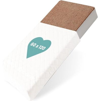 BestCare Prima materac niemowlęcy kokosowy 60 × 120 cm, Aloe Vera, antyalergiczny, Öko-Tex Standard 100 BestCare Prima materac niemowlęcy kokosowy 60 × 120 cm, Aloe Vera, antyalergiczny, Öko-Tex Standard 100