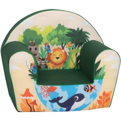 Delsit- Fotel Pufa Krzesełko Fotelik Z Pianki Dla Dziecka, Dt8-23061 Safari Delsit- Fotel Pufa Krzesełko Fotelik Z Pianki Dla Dziecka, Dt8-23061 Safari