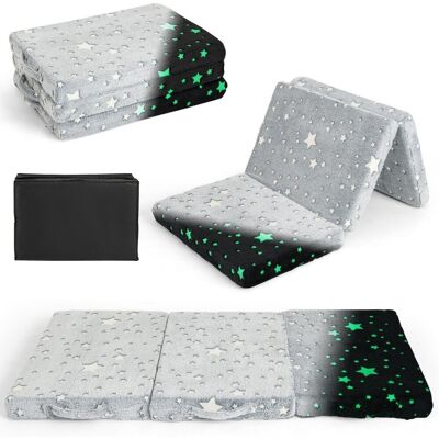 COSTWAY Dziecięcy materac składany Fluorescencyjny materac COSTWAY Dziecięcy materac składany Fluorescencyjny materac