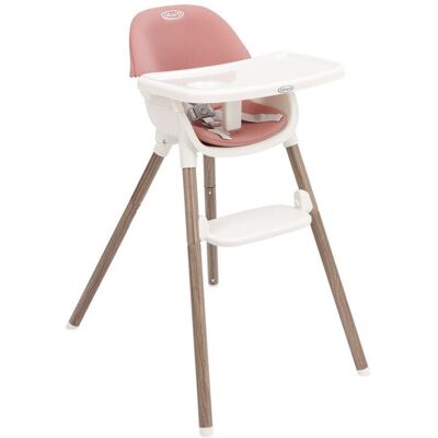 GRACO Presti Krzesełko do karmienia dziecięce 3 w 1 z kompaktowym składaniem Dusty Rose GRACO Presti Krzesełko do karmienia dziecięce 3 w 1 z kompaktowym składaniem Dusty Rose