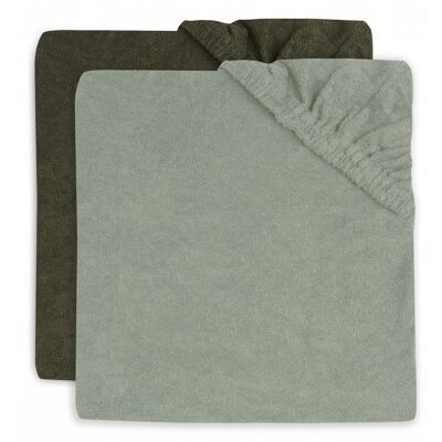 Jollein pokrowce na przewijak materac 50 x 70 cm 2 szt FROTTE Ash Green/Leaf Green Jollein pokrowce na przewijak materac 50 x 70 cm 2 szt FROTTE Ash Green/Leaf Green