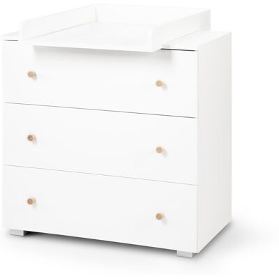 Klups KAROLINA przewijak komoda - Elegancka, bezpieczna, 3 szuflady Klups KAROLINA przewijak komoda - Elegancka, bezpieczna, 3 szuflady