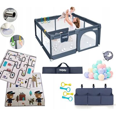 Isere Kojec Dla Dzieci + Mata Piankowa Kulki Organizer Isere Kojec Dla Dzieci + Mata Piankowa Kulki Organizer